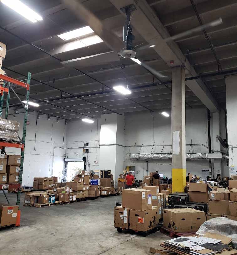 inside warehouse